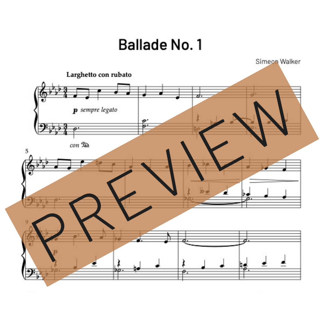Ballade No. 1 - Sheet Music